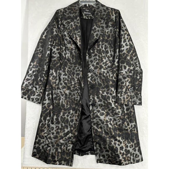 Dennis Basso Jackets & Blazers - Dennis Basso Jacket Small Animal Print Long Raincoat Womens